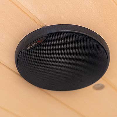 Bluetooth speaker built into the HaloSauna ceiling